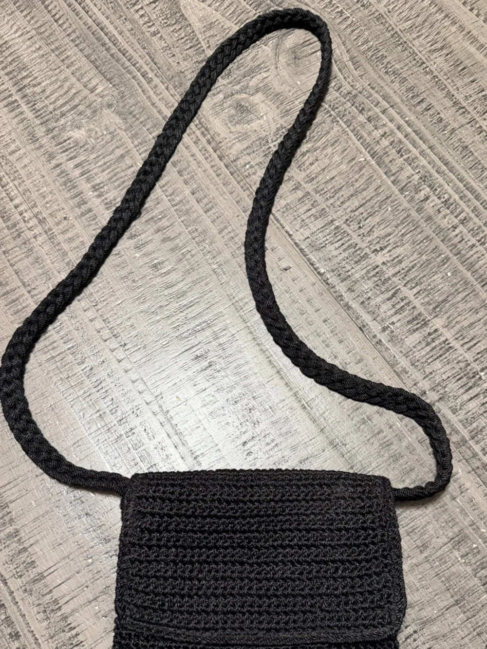 The Sak Black Crochet Crossbody Bag
